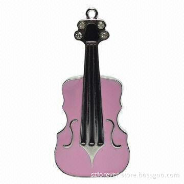 Violin USB Flash Drive with Up to 16GB Memory Capacity, Supports USB1.0, 1.1 and 2.0 Interface